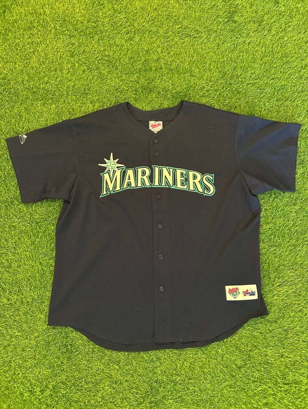 Majestic Seattle Mariners Jersey Size XL Navy Baseball